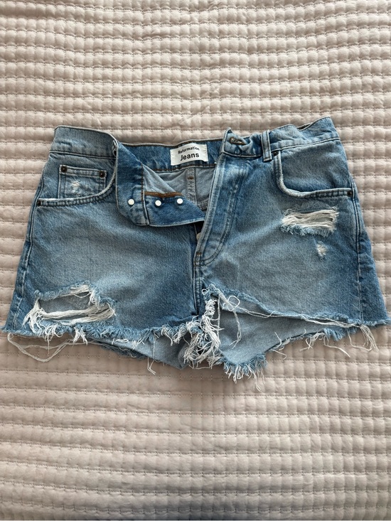 Reformation Pants - Reformation Light Blue Distressed Denim Jean Shorts